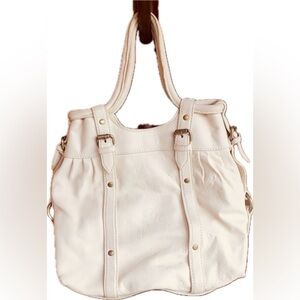 Cynthia Rowley Cream-Colored Leather Purse